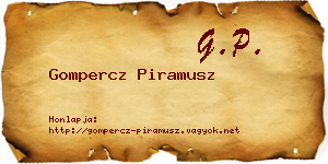 Gompercz Piramusz névjegykártya